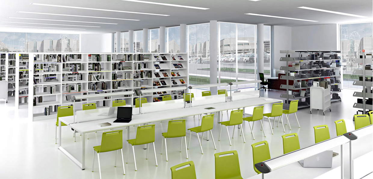 CLASS ตู้หนังสือสำหรับห้องสมุดในสำนักงานที่เปี่ยมด้วยความยืดหยุ่นและฟังก์ชั่นที่หลากหลาย