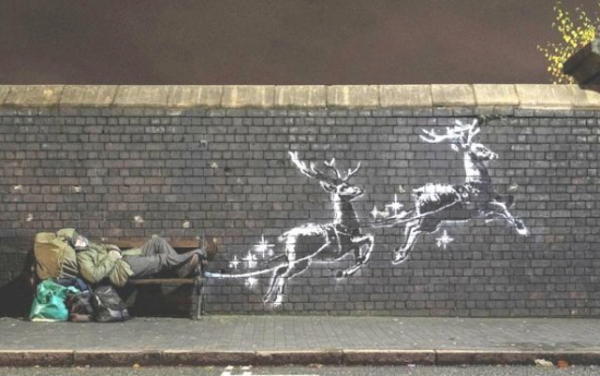 Banksy เผยโฉมผลงานชิ้นใหม่เกี่ยวกับเหล่าคนไร้บ้านในเบอร์มิงแฮม